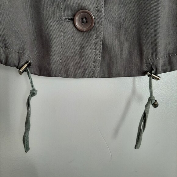 ERIC ALEXANDRE Lyocel Tencel Button Down Front Jacket Gray Sz 12 Flawed - Picture 7 of 13